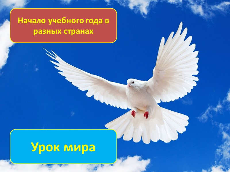 Начало учебного года в разных странах Урок мира